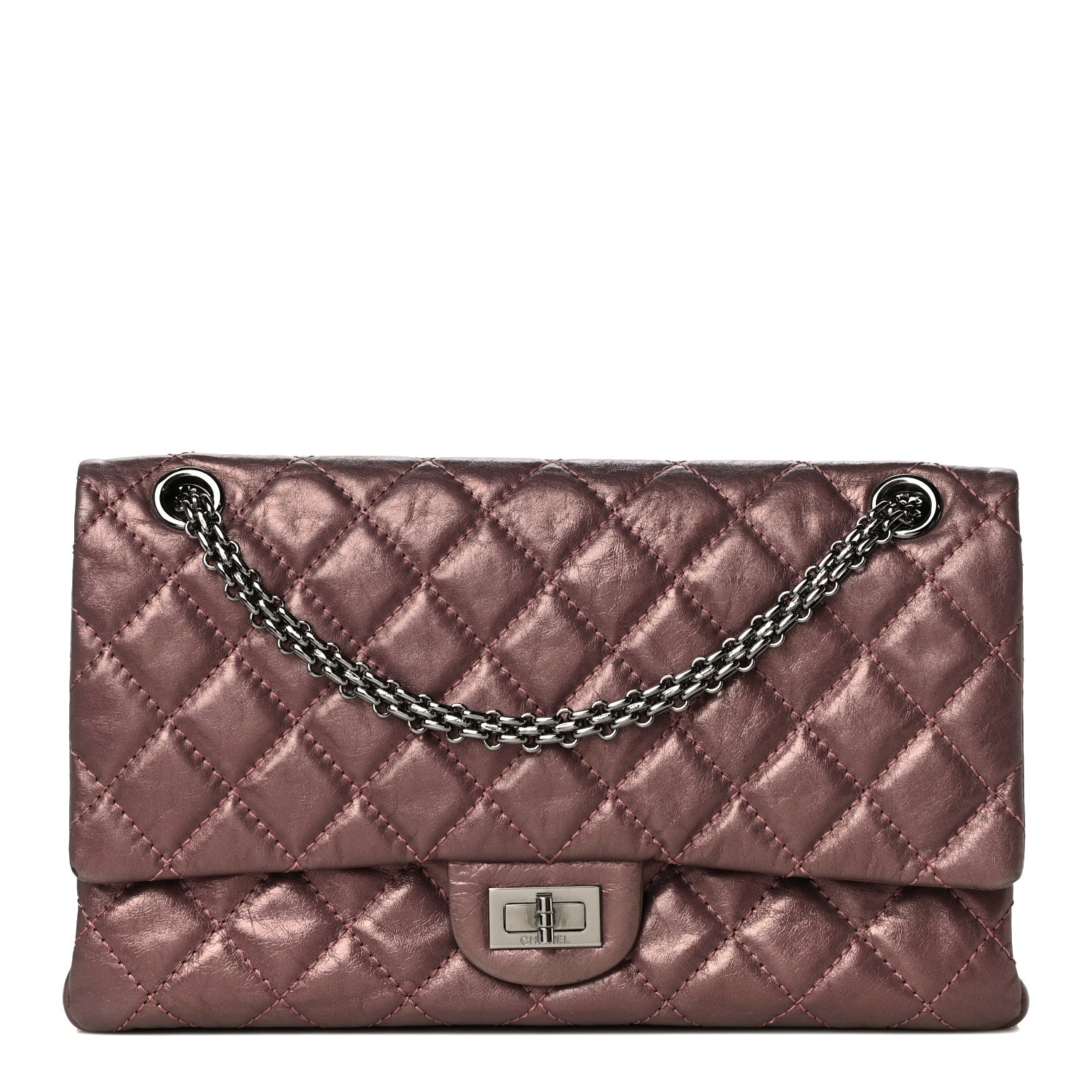Chanel Metallic Calfskin Quilted 2.55 Reissue 226 Flap Rose Fonce 1 of 10