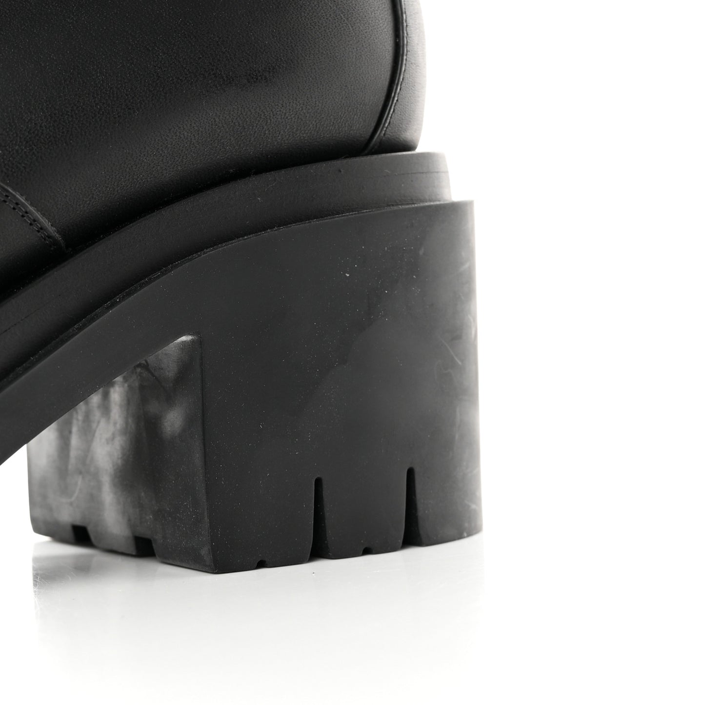 Calfskin The Lug Lace Up 30/70mm Ankle Boots 39.5 Black