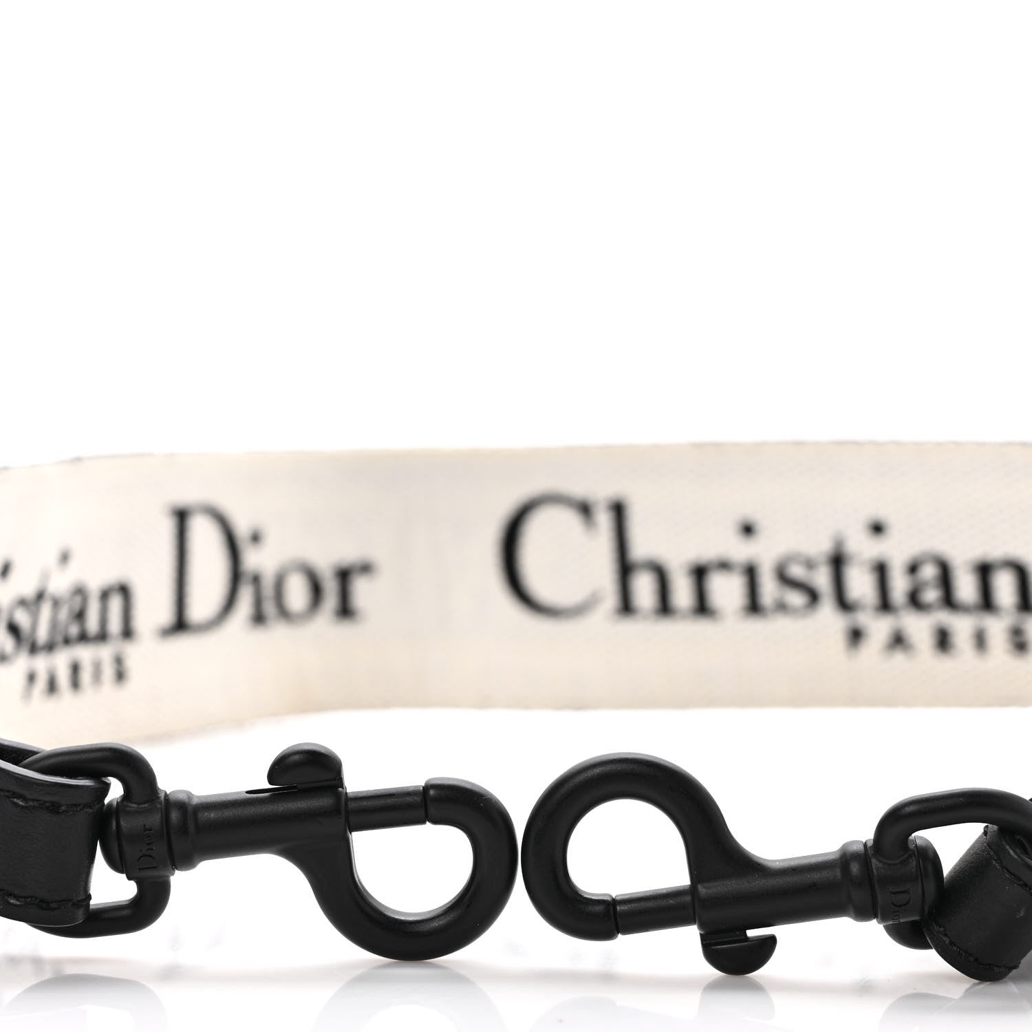 Christian Dior Canvas Embroidered Shoulder Strap Black Ultramatte 3 of 6