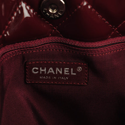 Chanel Patent Quilted Large Chic and Glitter Tote Dark Red 6 of 7