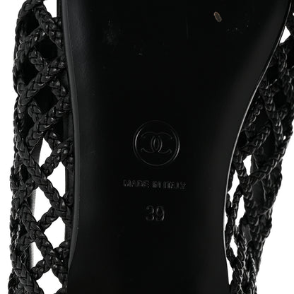 Chanel Braided Lambskin CC Mocassin Loafers 39 Black 7 of 9