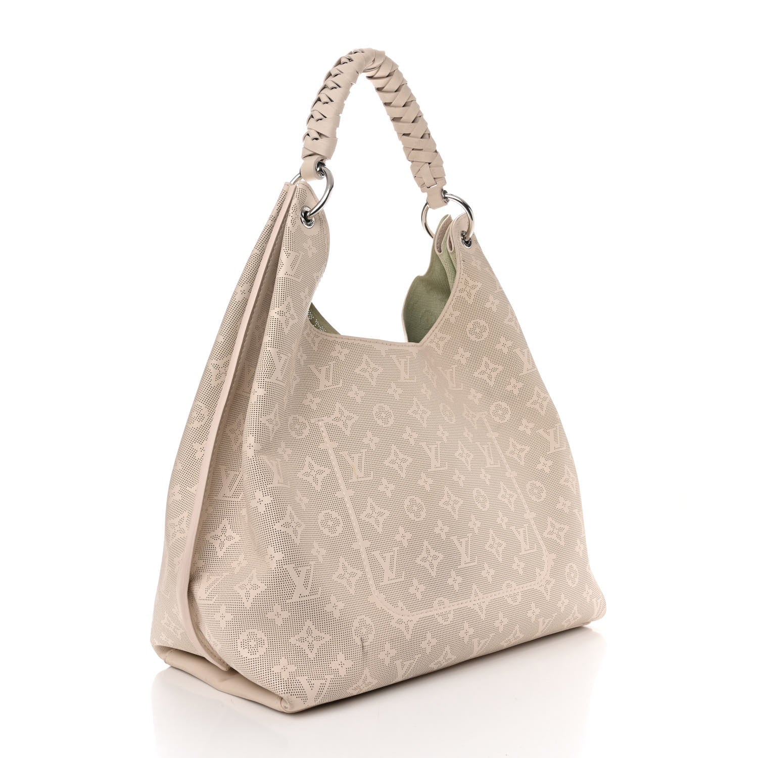 Louis Vuitton Reverse Mahina Carmel Hobo Quartz White 3 of 12