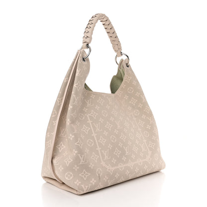 Louis Vuitton Reverse Mahina Carmel Hobo Quartz White 3 of 12