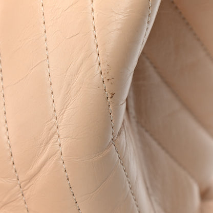 Chanel Calfskin Chevron Quilted Medium Coco Handle Flap Beige 13 of 13