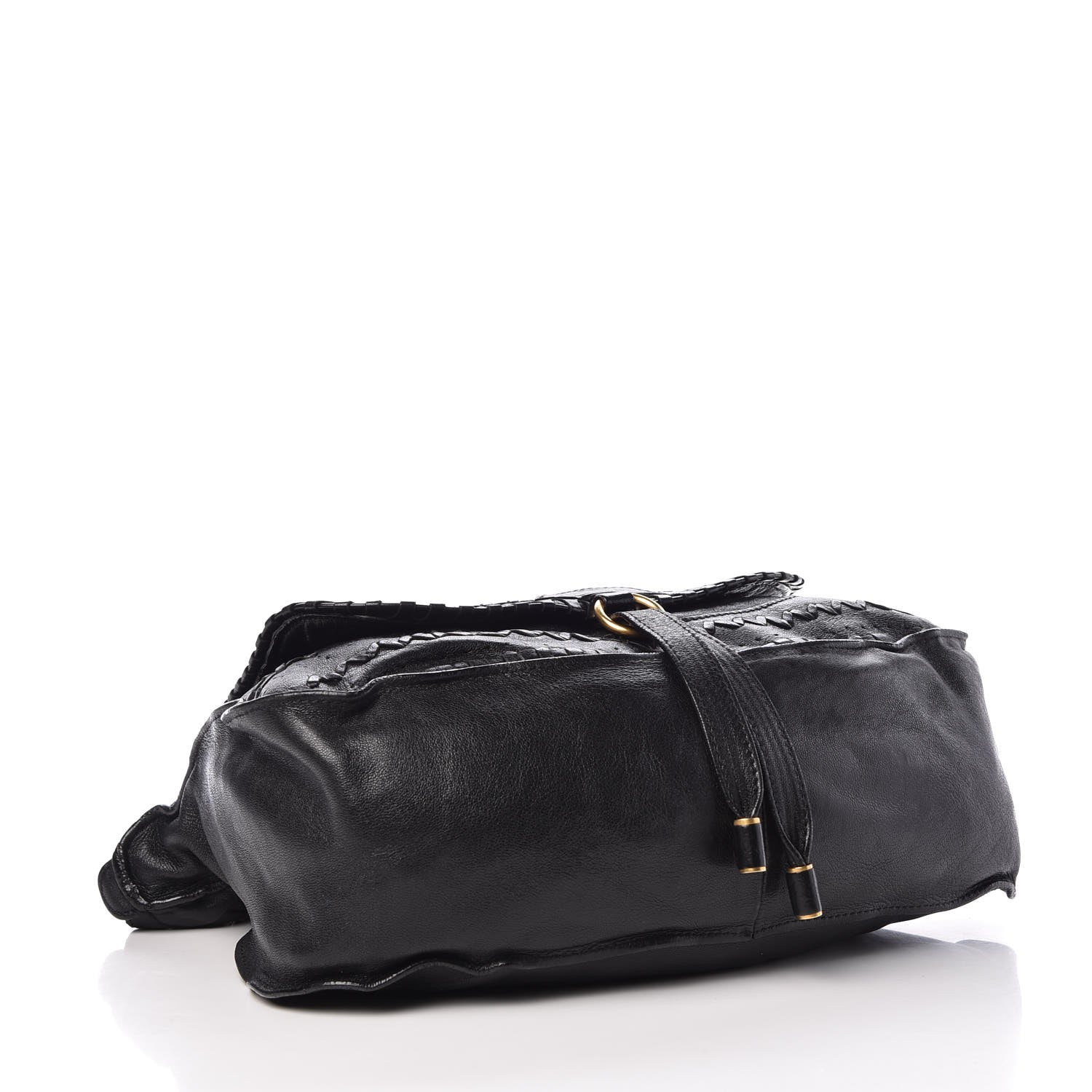 Chloe Lambskin Embroidered Medium Marcie Satchel Black 4 of 7