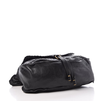 Chloe Lambskin Embroidered Medium Marcie Satchel Black 4 of 7