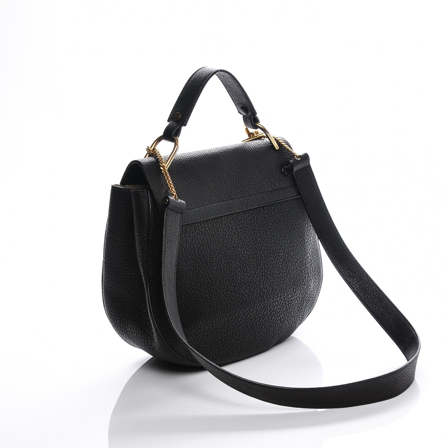 Chloe Grained Lambskin Large Drew Shoulder Bag Black 3 of 10