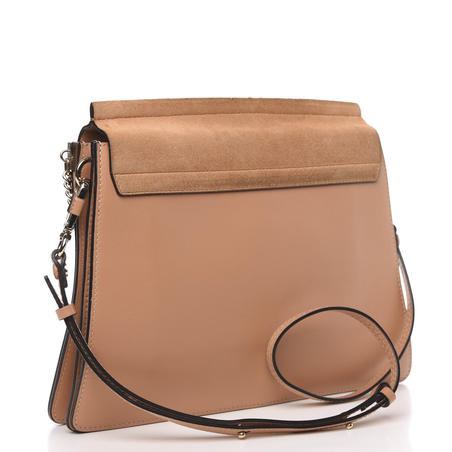 Chloe Calfskin Suede Medium Faye Shoulder Bag Blushy Pink 3 of 13