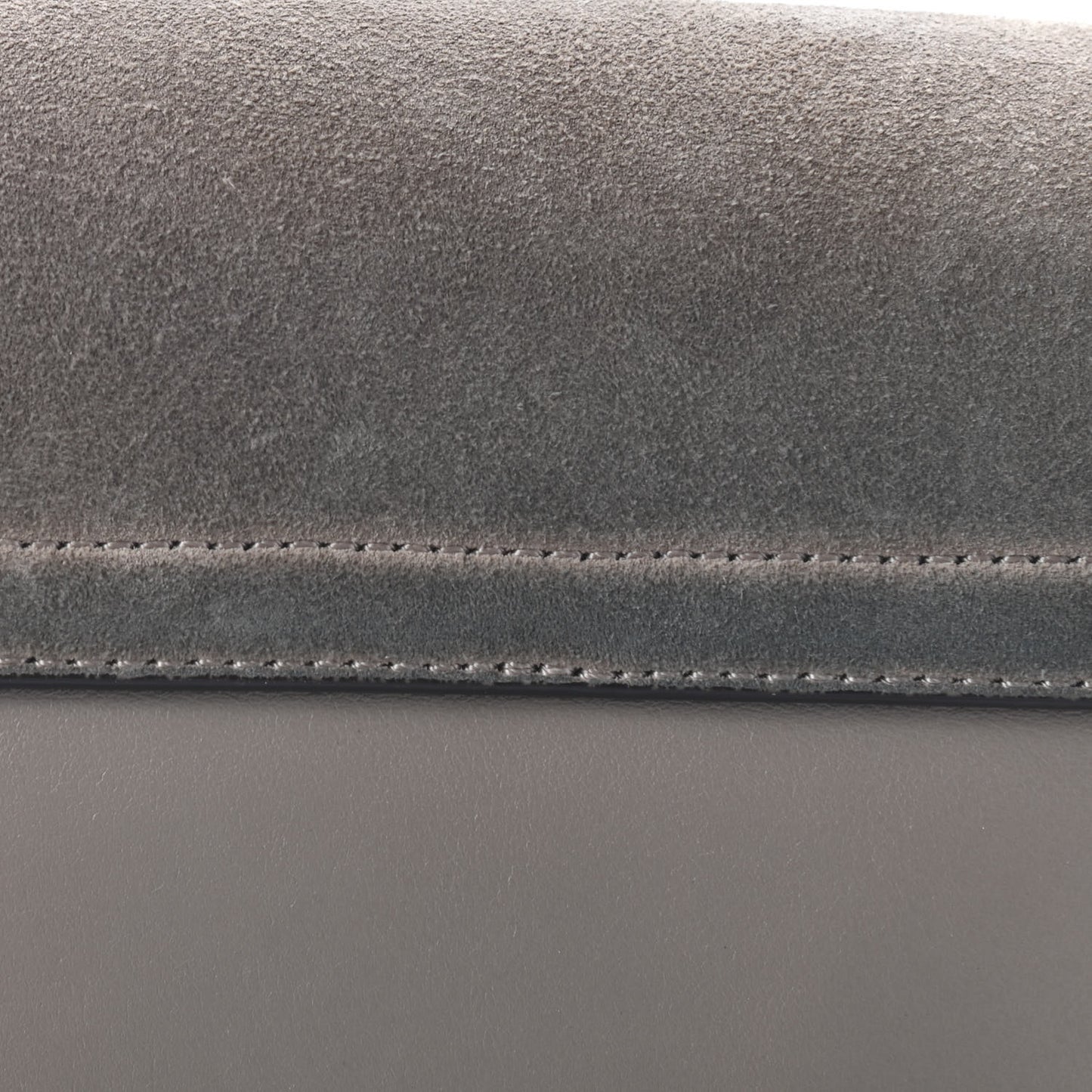 Suede Calfskin Small Faye Shoulder Bag Motty Grey