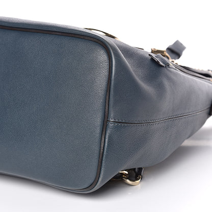 Chloe Suede Calfskin Medium Faye Backpack Silver Blue 10 of 12