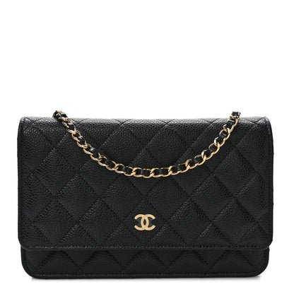 Chanel Caviar Quilted Wallet on Chain WOC Black 1 of 10