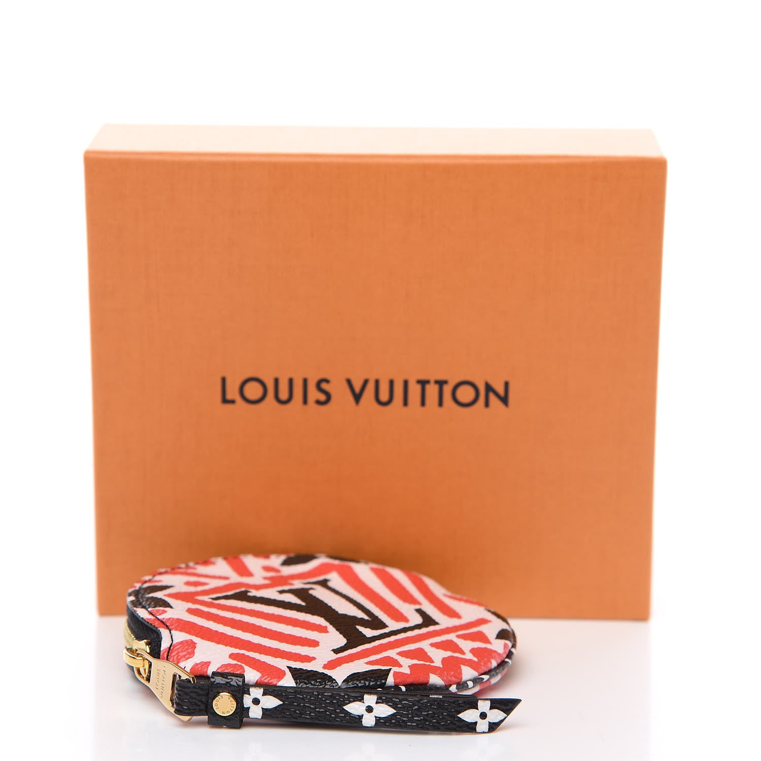 Louis Vuitton Monogram Giant Crafty Round Coin Purse Creme Rouge 7 of 7