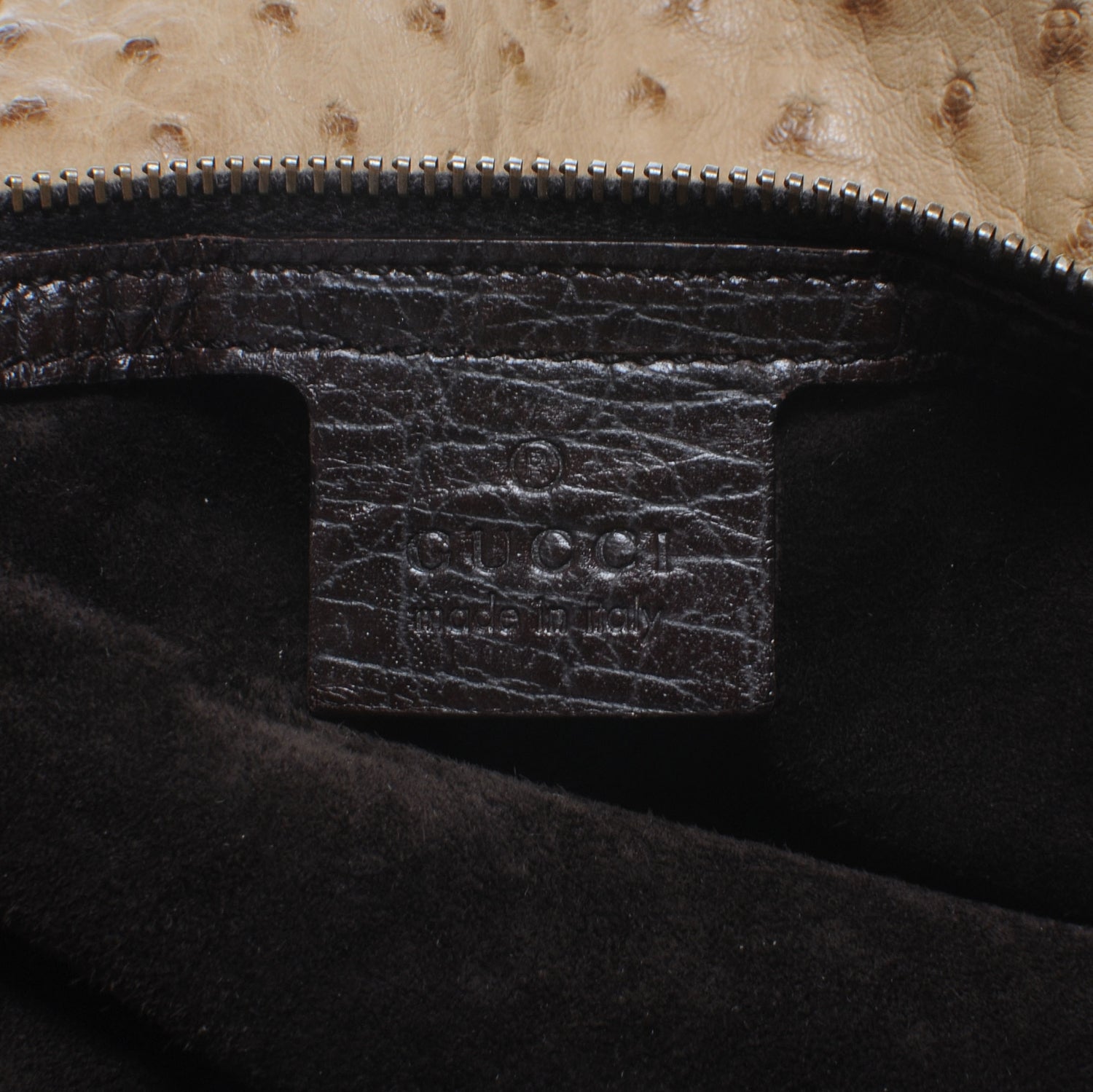 Gucci Ostrich Large Horsebit Chain Beige 6 of 7