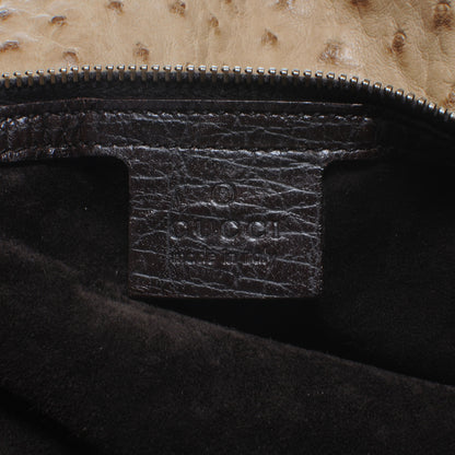 Gucci Ostrich Large Horsebit Chain Beige 6 of 7