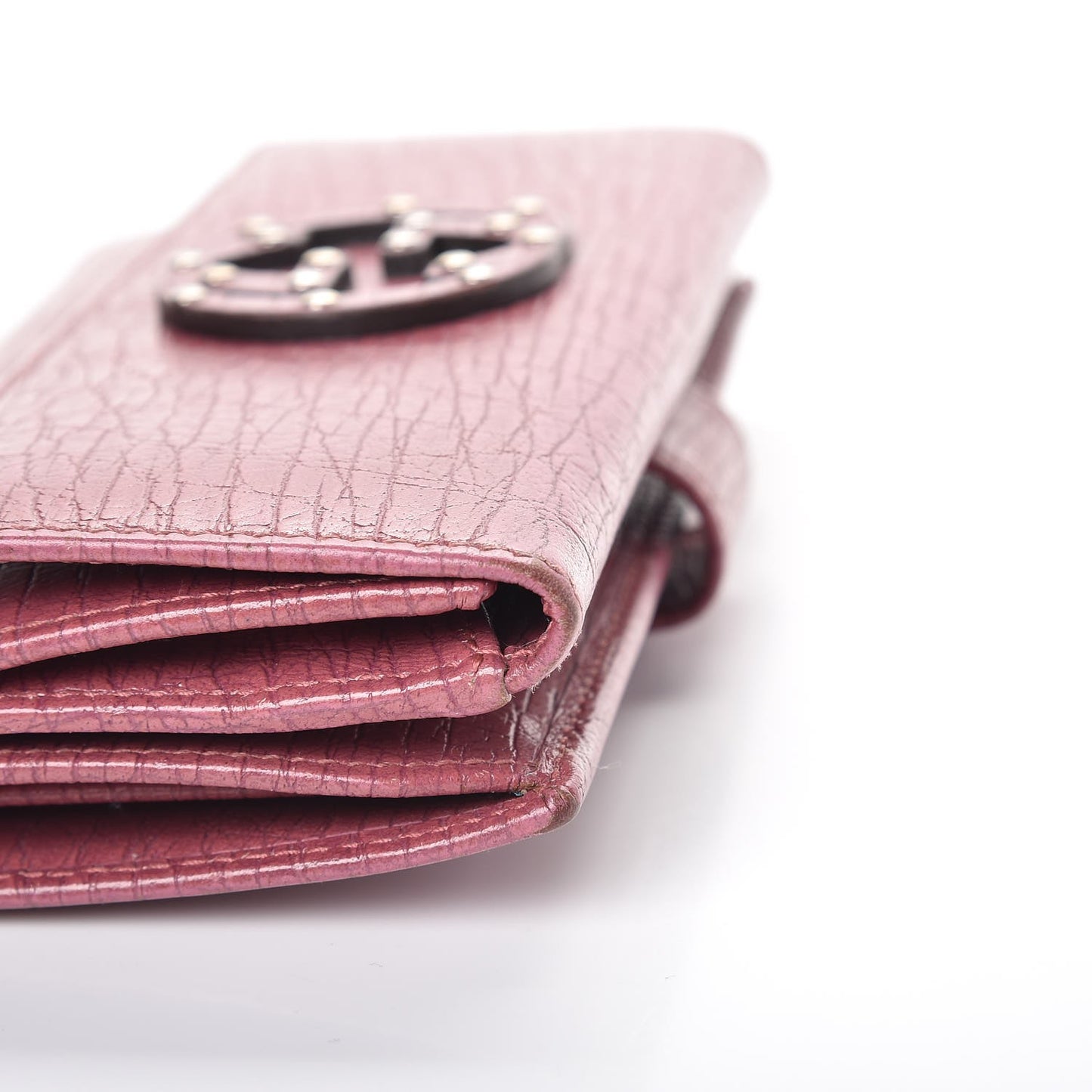 Calfskin Studded Soho Continental Wallet Peonia Flower