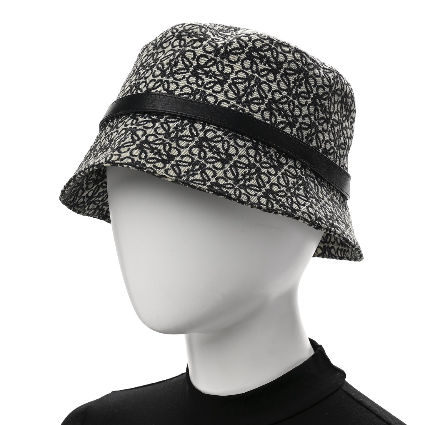 Jacquard Allover Anagram Bucket Hat 59 Ecru Blue