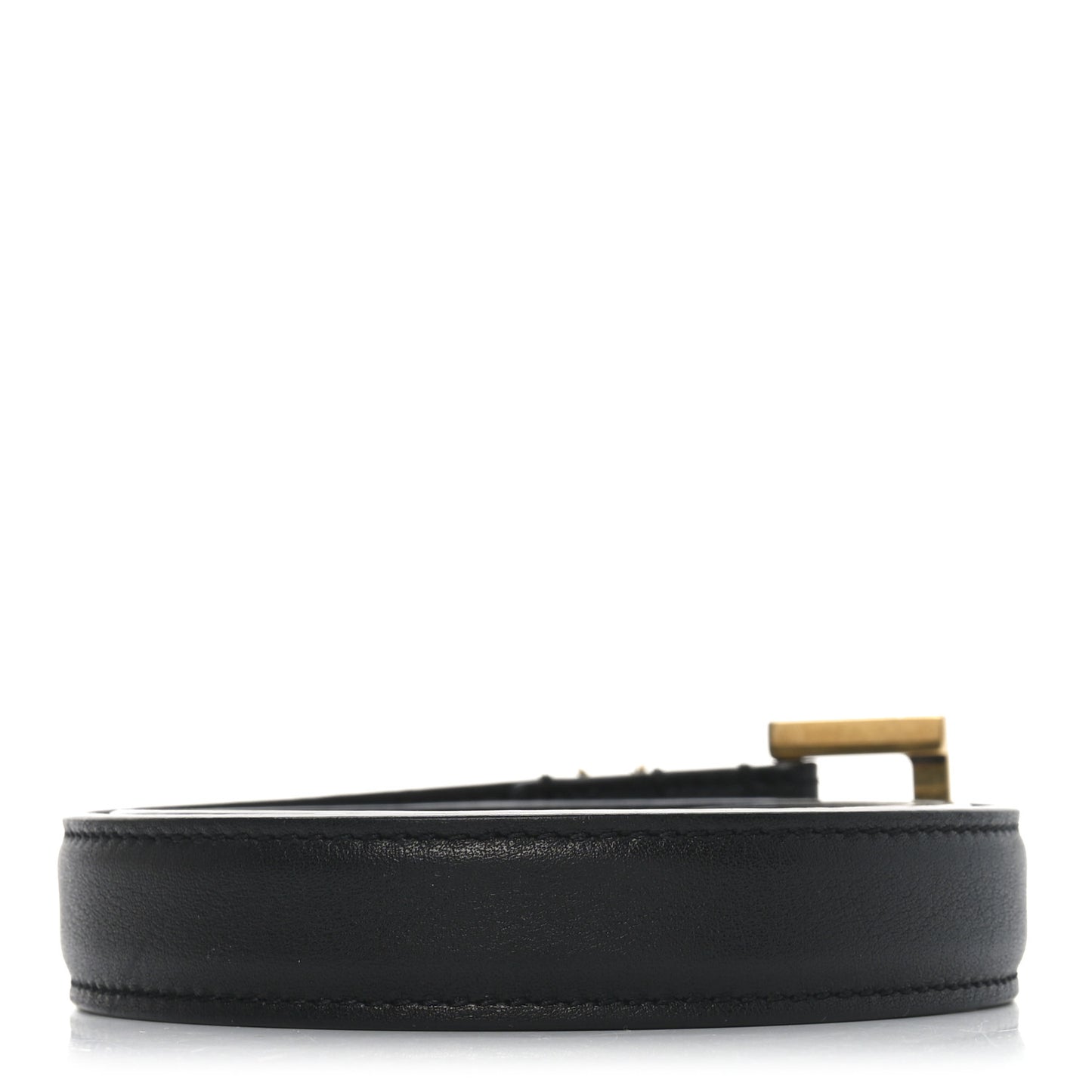 Smooth Calfskin Monogram Square Buckle Belt 75 30 Black