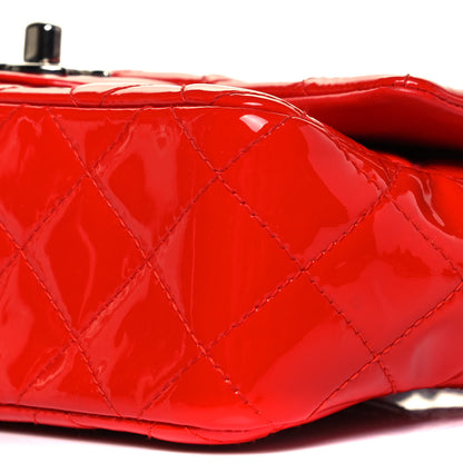 Chanel Patent Calfskin Quilted Mini Rectangular Flap Red 9 of 9
