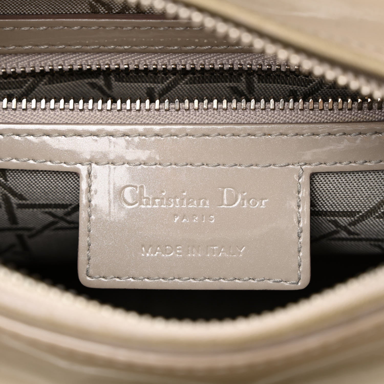 Christian Dior Pearlized Patent Cannage Medium Lady Dior Grey 6 of 12