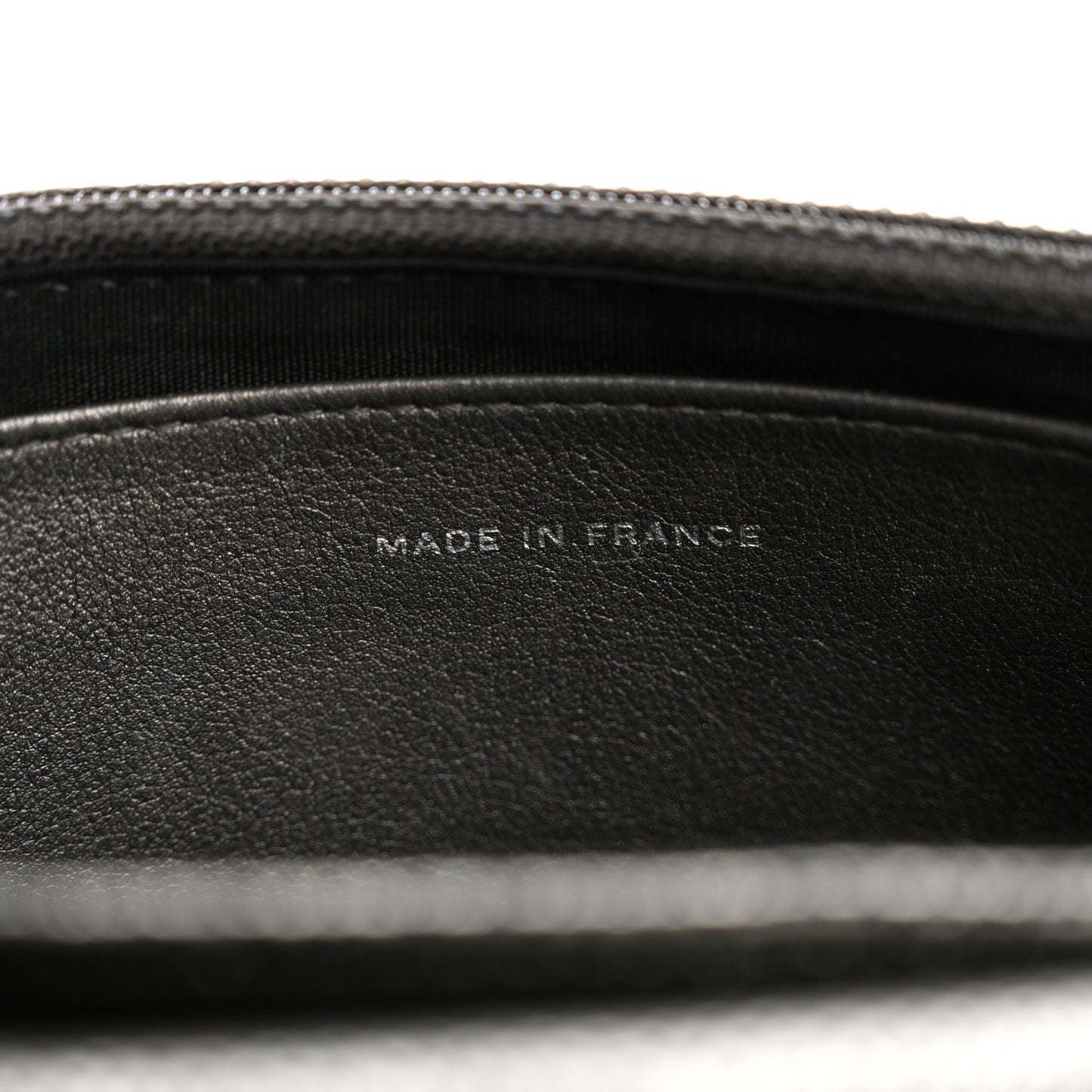 Metallic Caviar Half Moon Wallet On Chain WOC Dark Silver