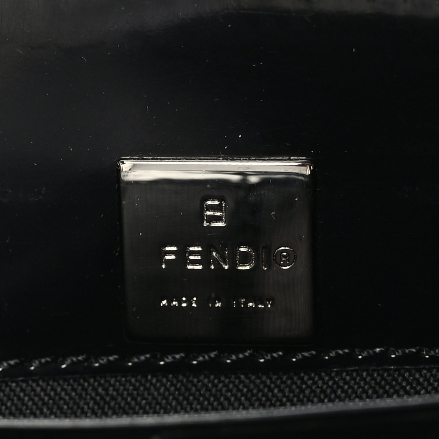FF Embossed Zip Around Wallet Black