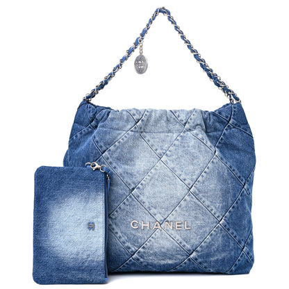 Chanel Denim Quilted Chanel 22 Blue 1 of 11