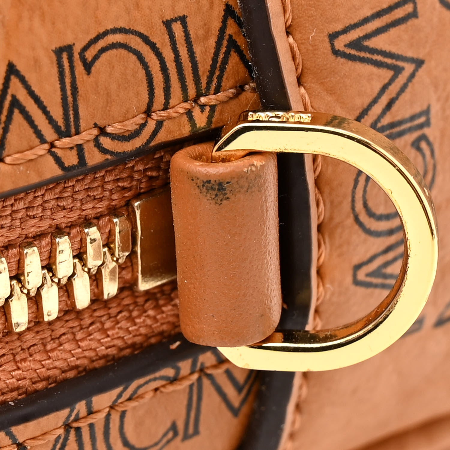 MCM Visetos Monogram Small Aren Crossbody Cognac 13 of 14