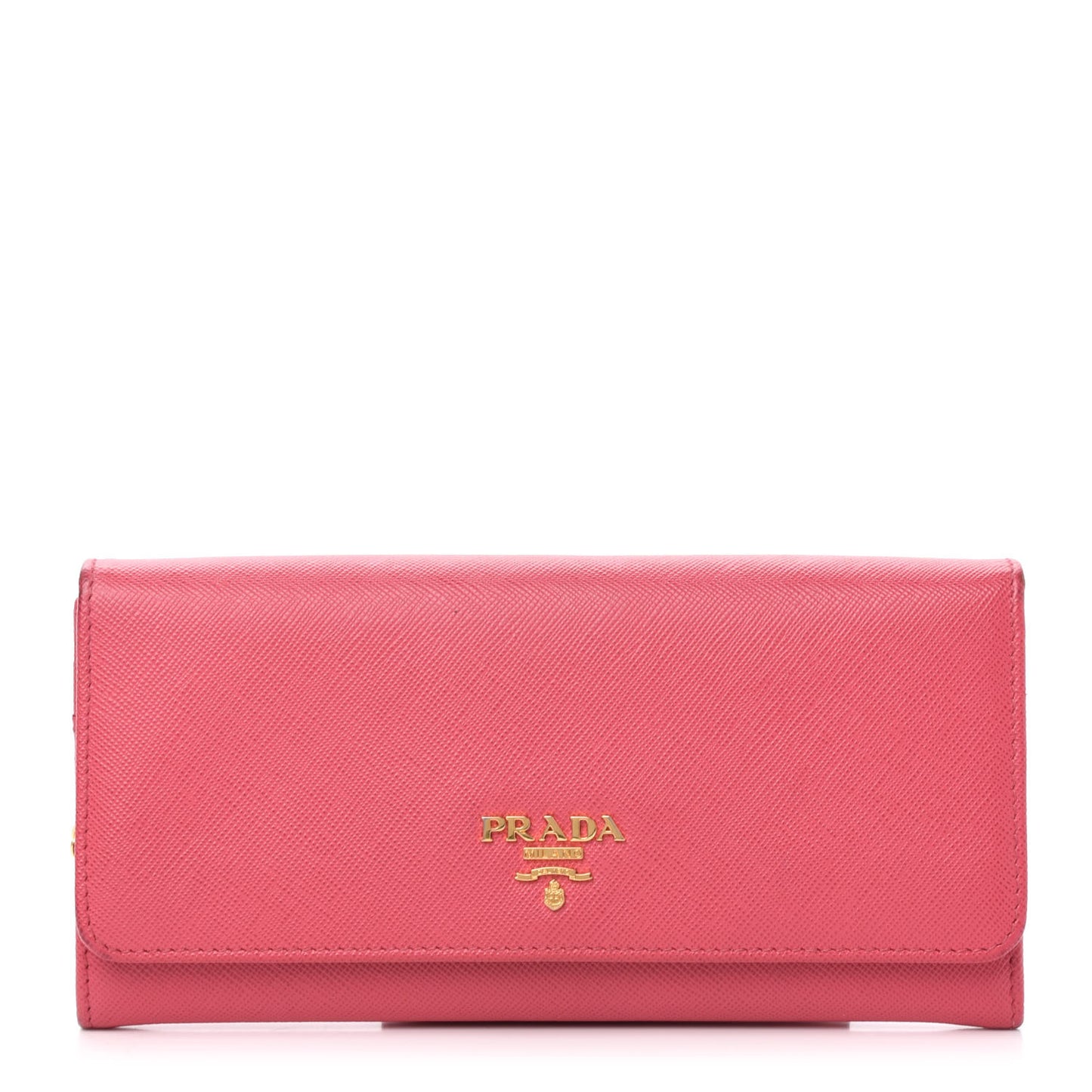 Saffiano Metal Continental Flap Wallet Peonia