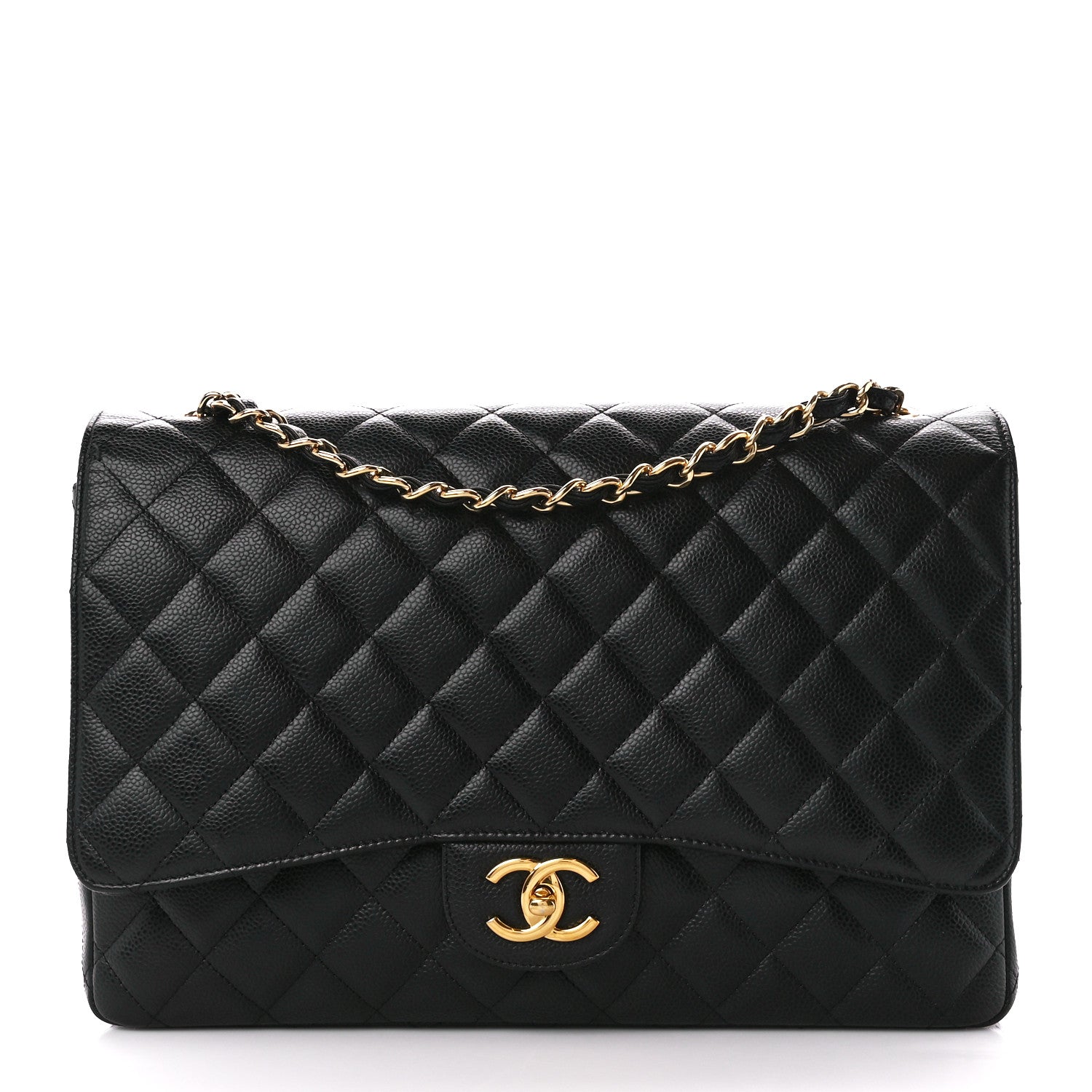 Chanel Caviar Quilted Maxi Double Flap Black 1 of 13