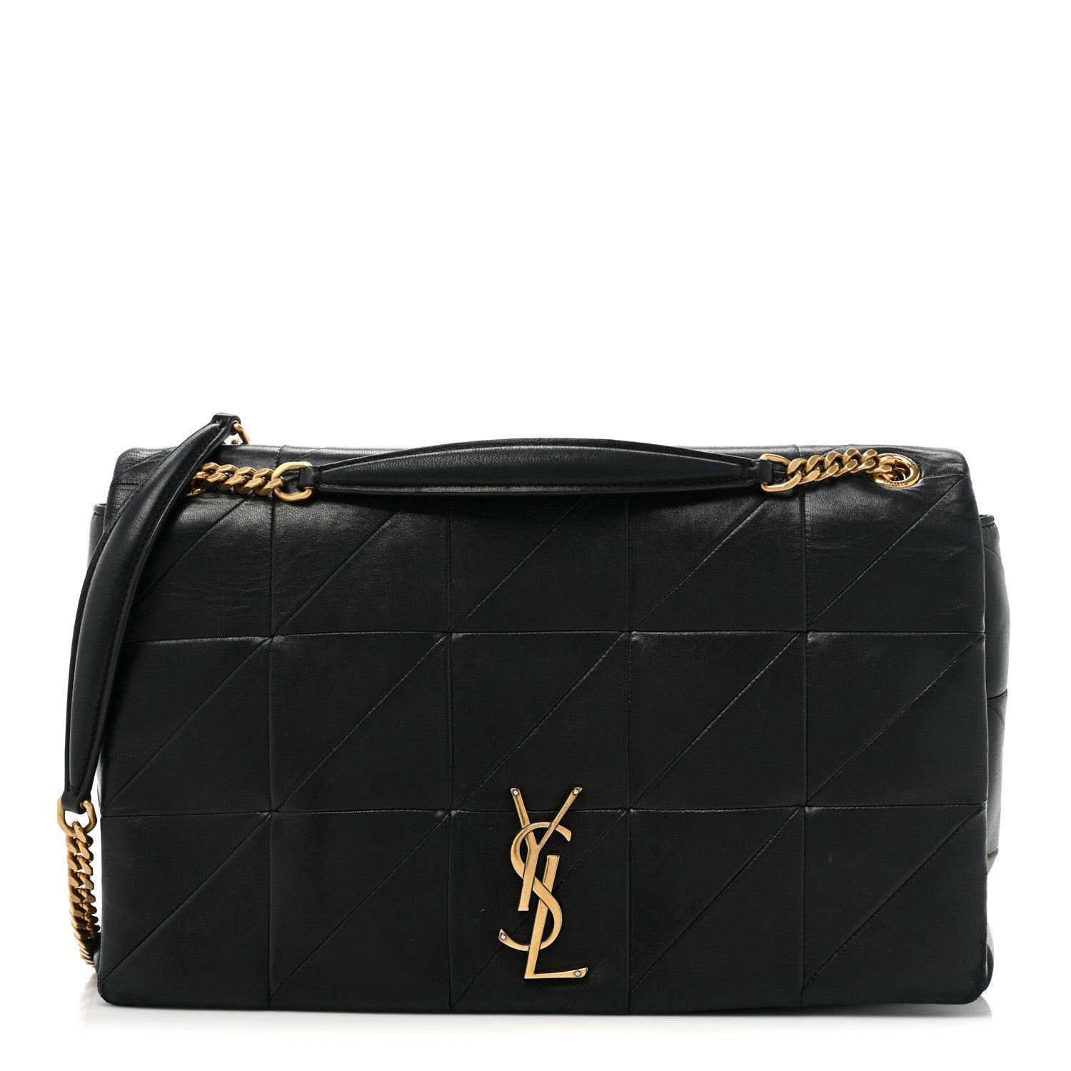 Saint Laurent Lambskin Patchwork Monogram Large Jamie Black 1 of 16