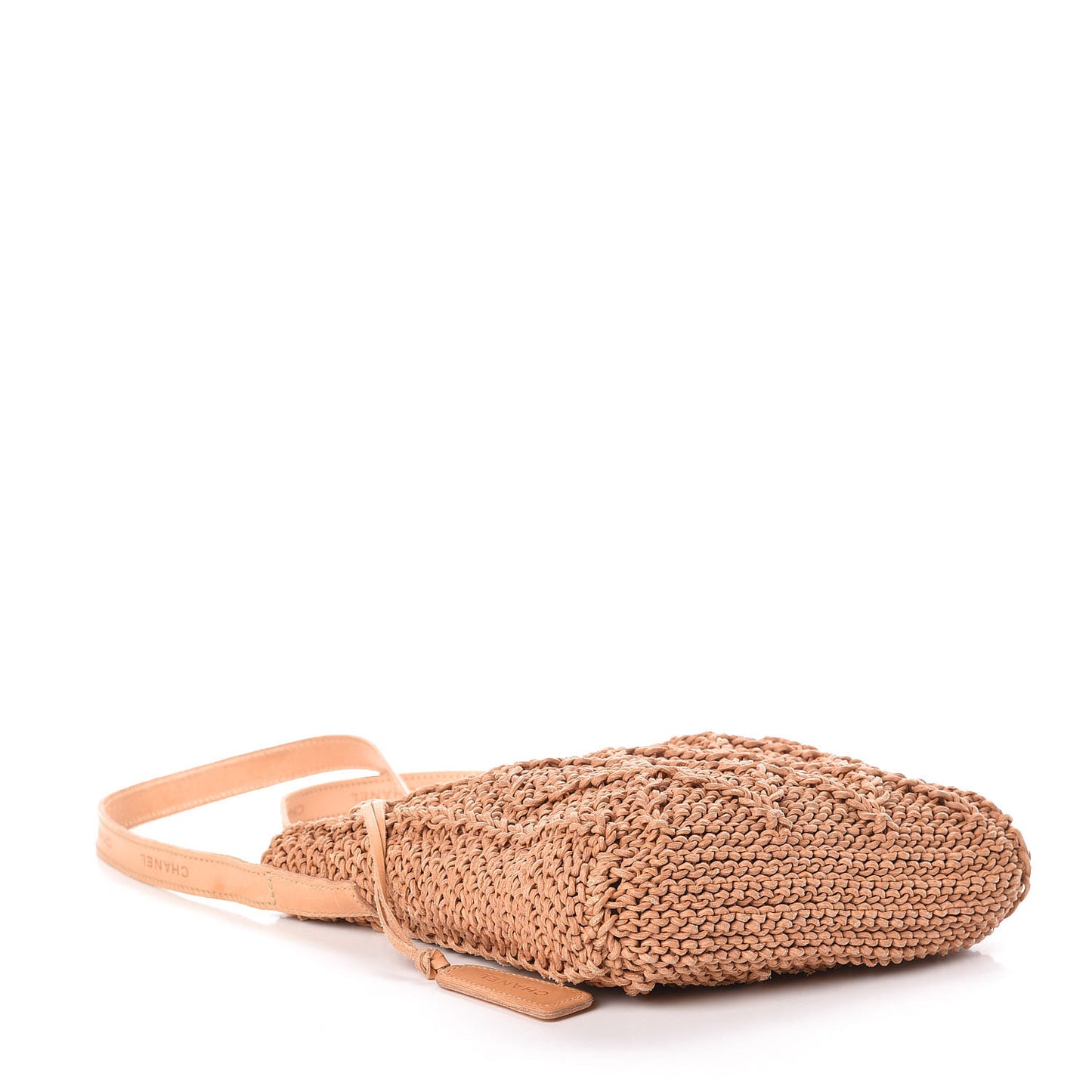 Calfskin Woven Crossbody Bag Brown