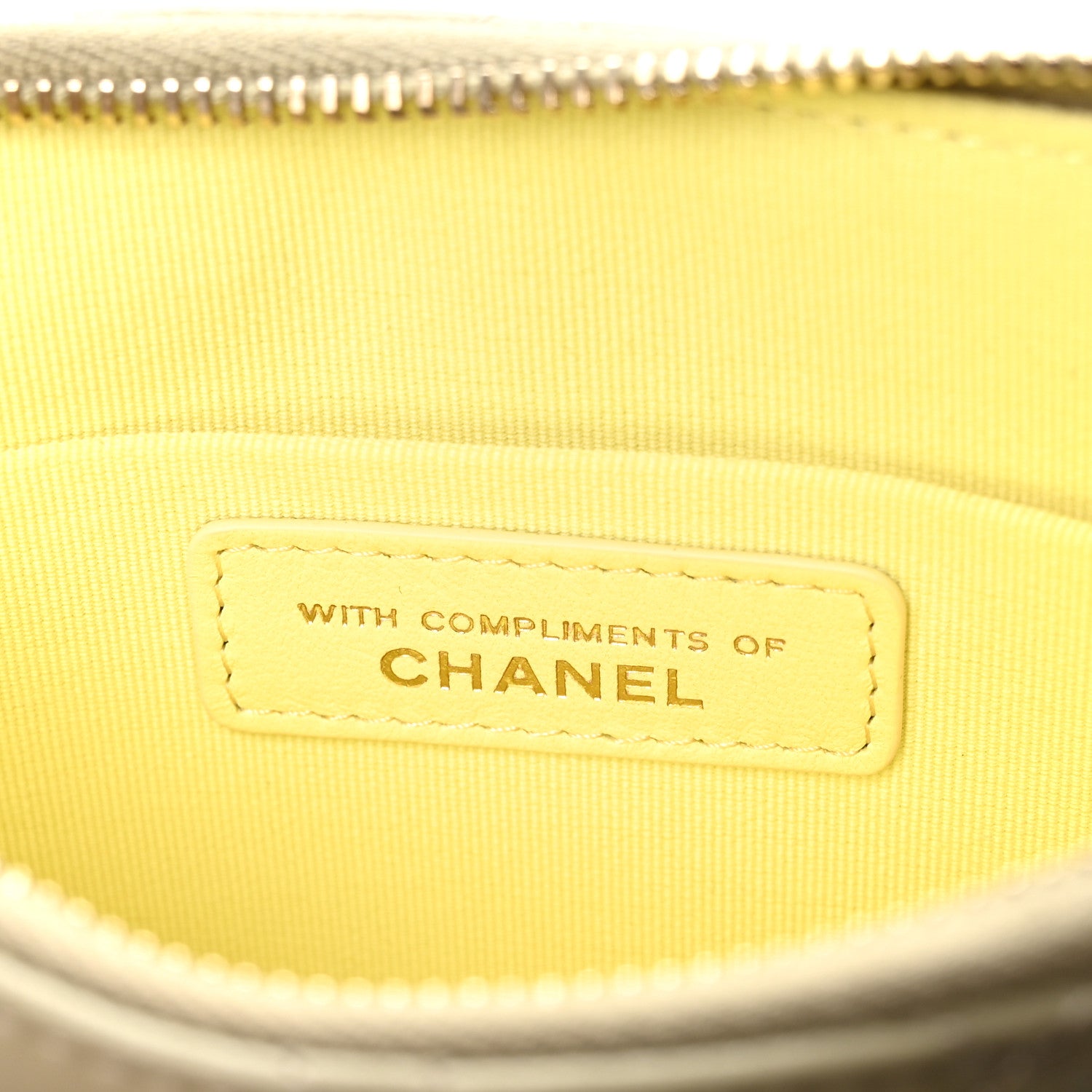Chanel Lambskin Quilted Cosmetic Case Light Green 8 of 9