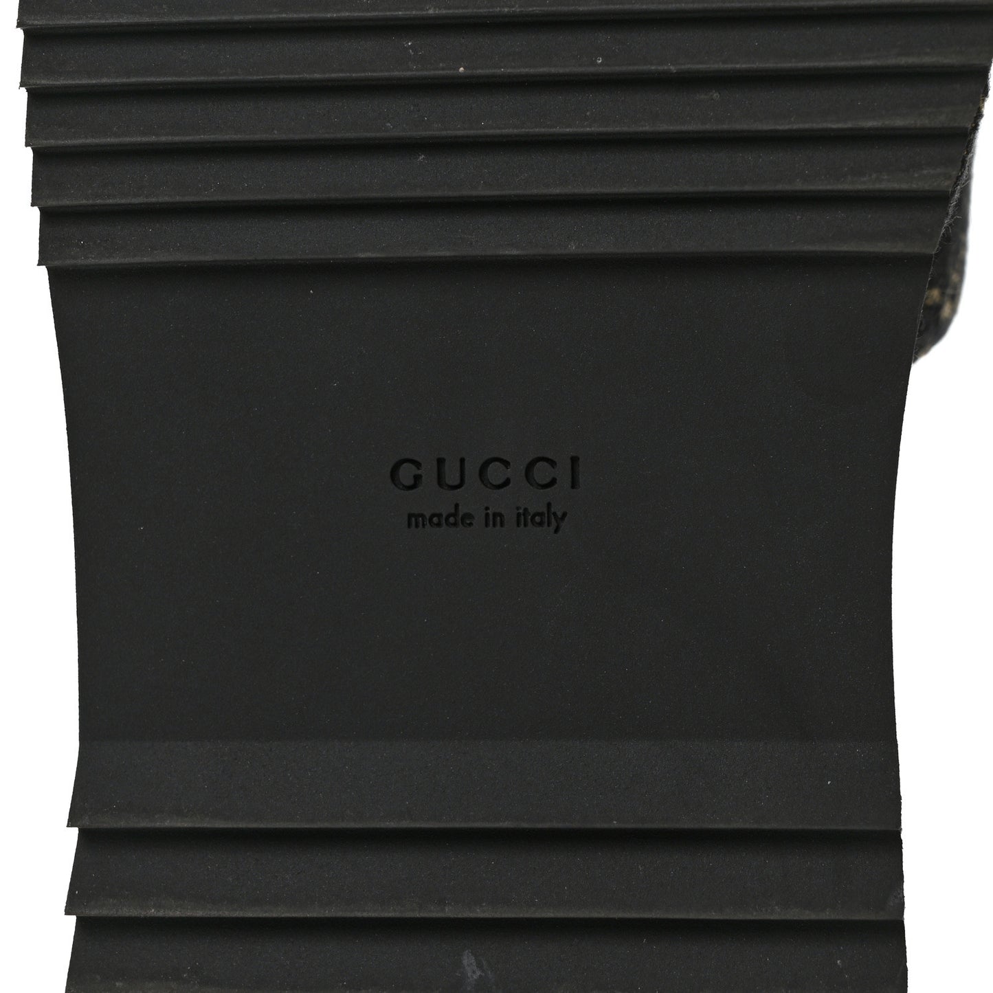 Jacquard Black Denim GG Monogram Angelina Platform 55mm Slide Sandals 38 Black Ivory