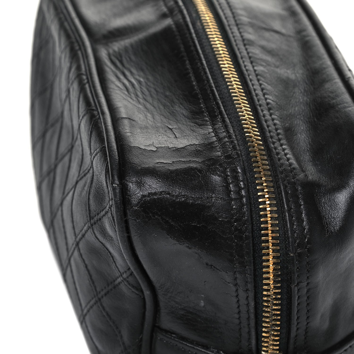 Chanel Lambskin Quilted Cosmetic Case Black 8 of 13