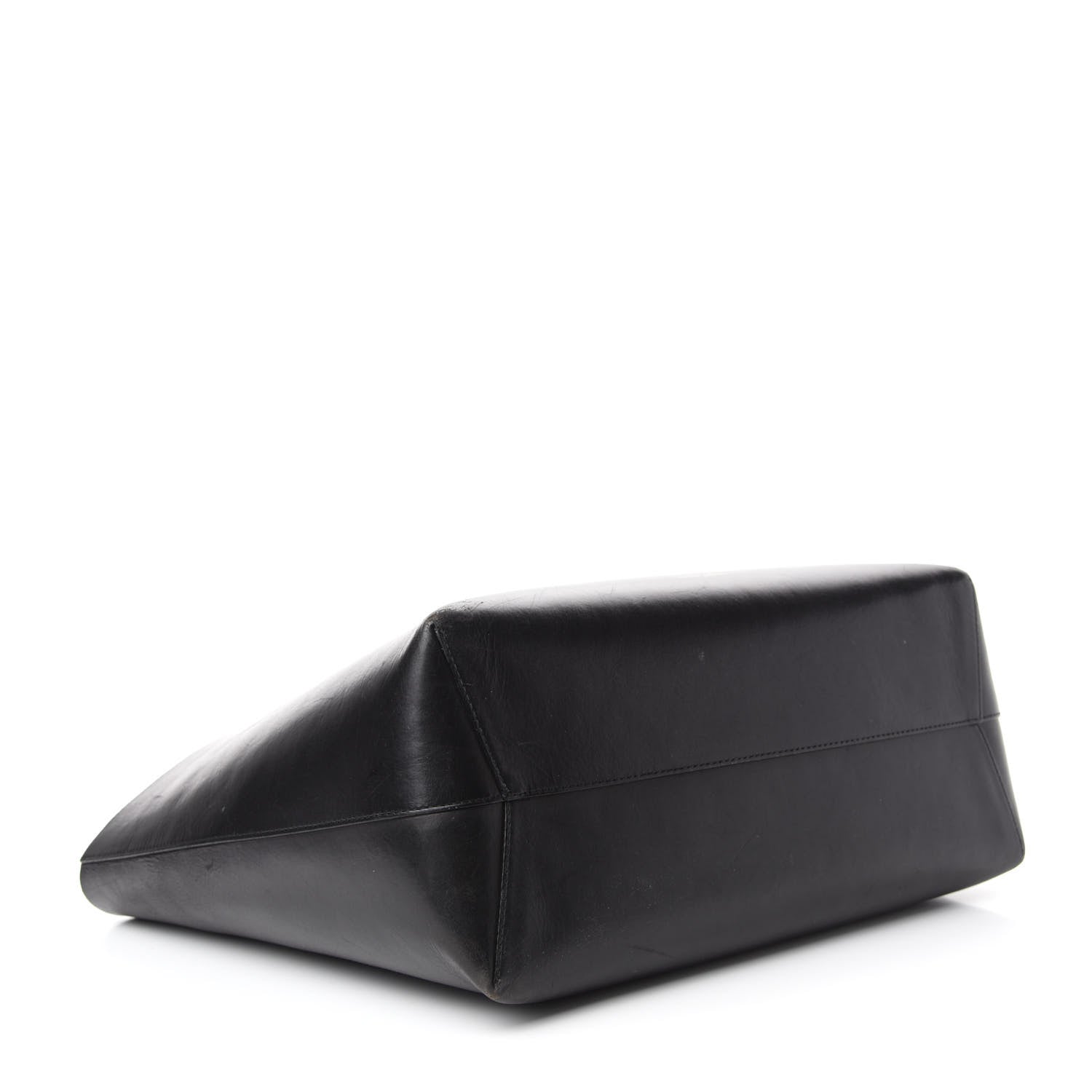 Mansur Gavriel Calfskin Large Shopping Tote Black Royal 4 of 12