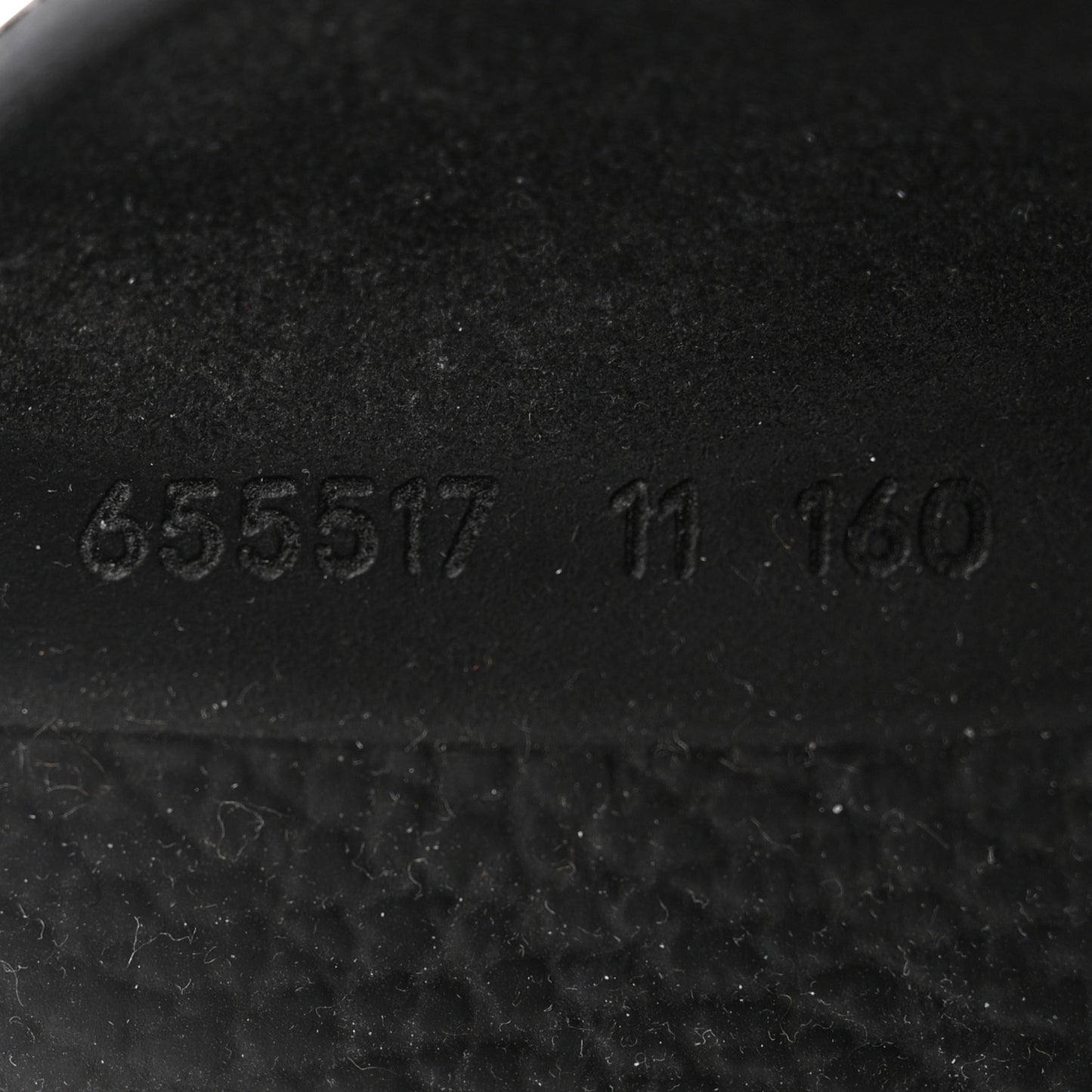 Rubber GG Monogram Mens Sandals 11 Black