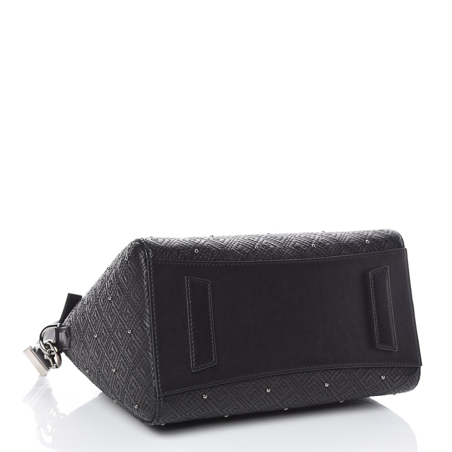 Lambskin Logo Embossed Small Studded Antigona Black