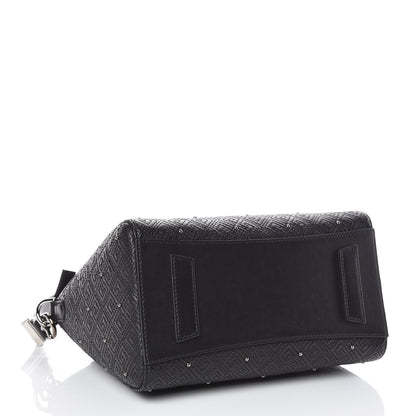 Givenchy Lambskin Logo Embossed Small Studded Antigona Black 5 of 10