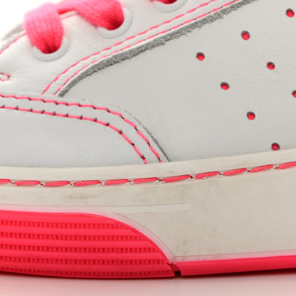 Chanel Calfskin Womens Logo Sneaker 40.5 Fuchsia White 10 of 12