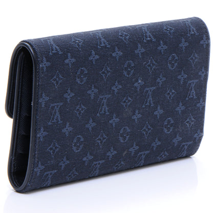 Louis Vuitton Mini Monogram Porte Tresor International Wallet Blue 3 of 7