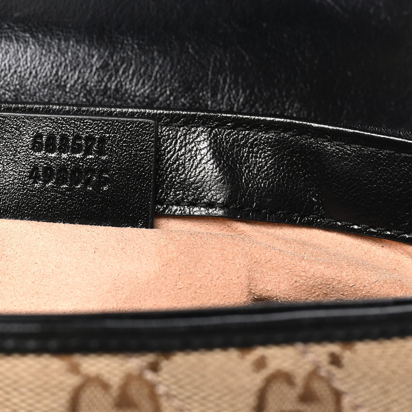 Monogram Azalea Calfskin Matelasse Diagonal Mini GG Marmont Top Handle Shoulder Bag Beige Ebony Black