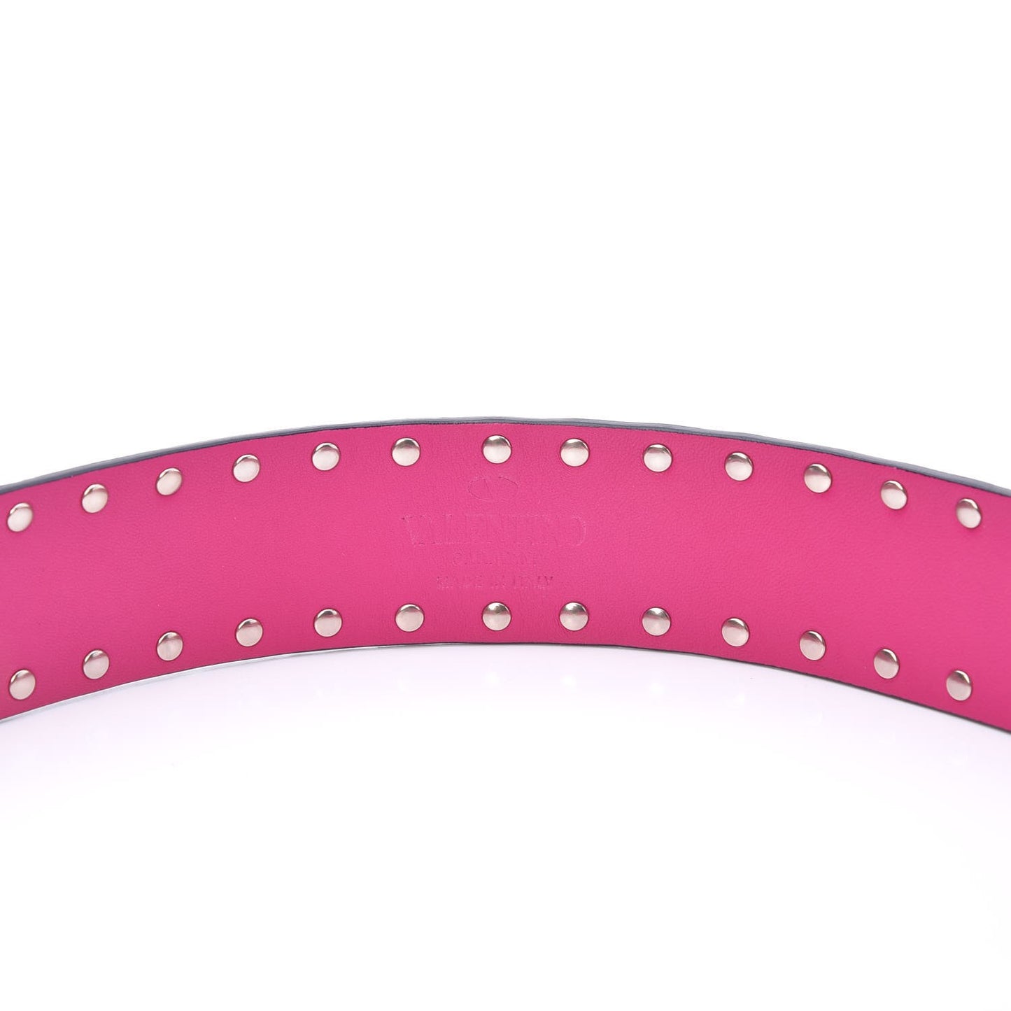 Suede Rockstud Spike Shoulder Strap Bright Fuxia
