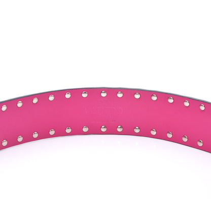 Valentino Garavani Suede Rockstud Spike Shoulder Strap Bright Fuxia 4 of 4