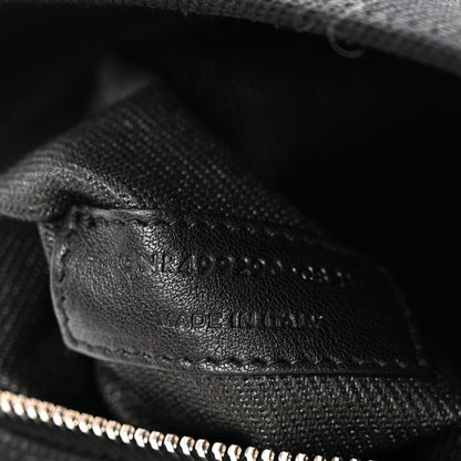 Saint Laurent Linen Calfskin Rive Gauche Tote Black 7 of 10
