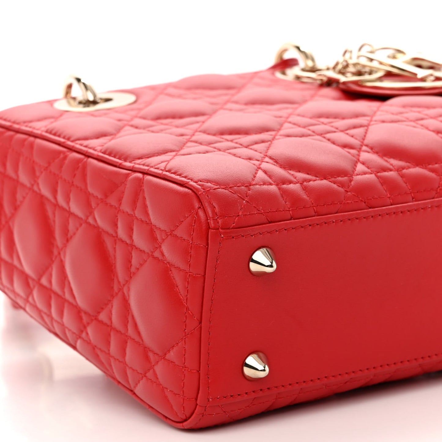 Lambskin Cannage Small My ABCDior Lady Dior Red