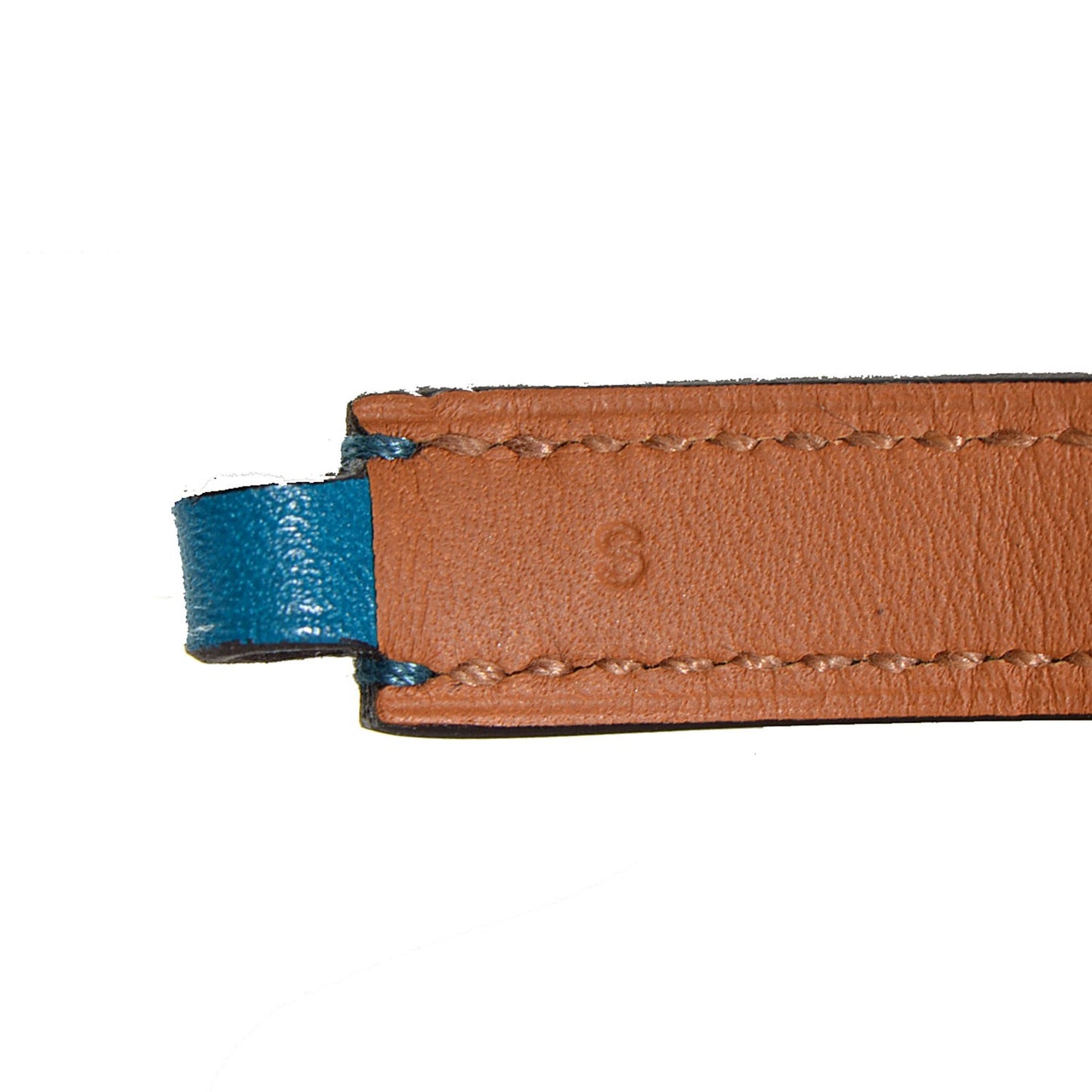 Veau Tadelakt Rivale Double Tour Bracelet Small Bleu Izmir