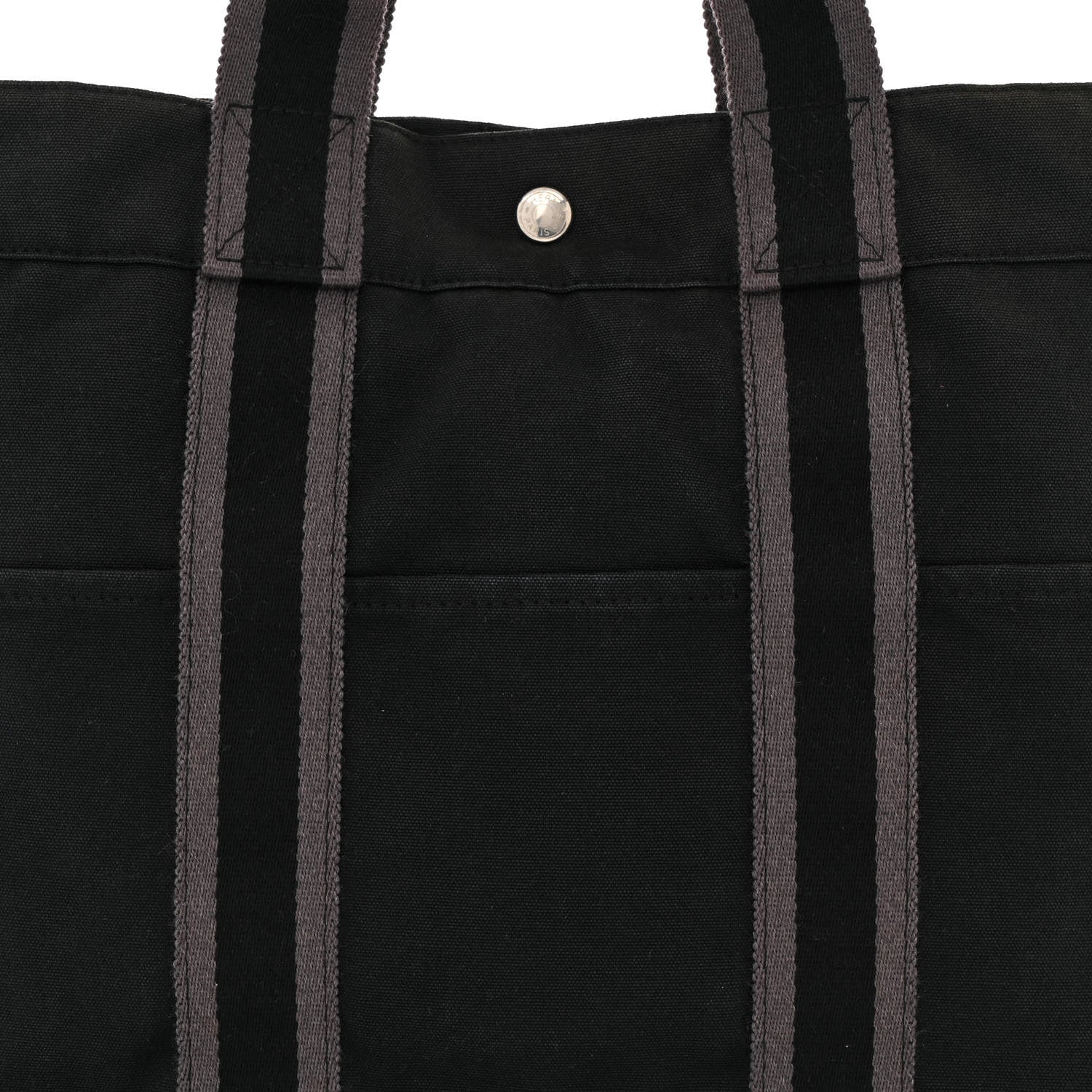 Hermes Canvas Herline MM Tote Black 7 of 9