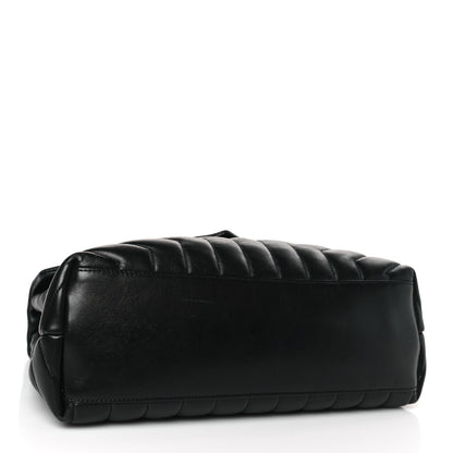Saint Laurent Calfskin Y Quilted Monogram Monochrome Medium Loulou Chain Satchel Black 4 of 10