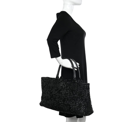Bottega Veneta Nappa Velours Intrecciato Medium Cabat Black 2 of 10
