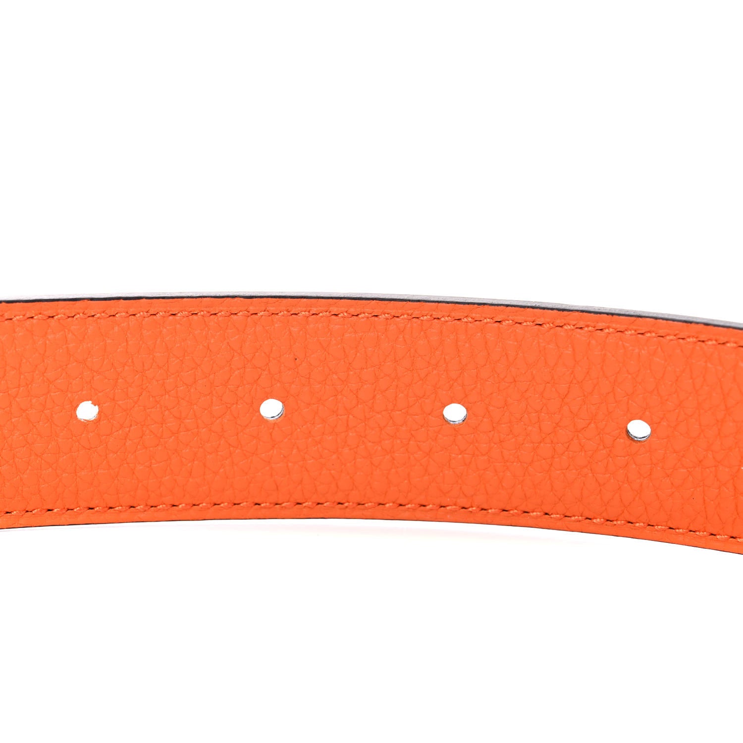 Hermes Box Togo 32mm Belt Strap 90 Black Orange 4 of 6